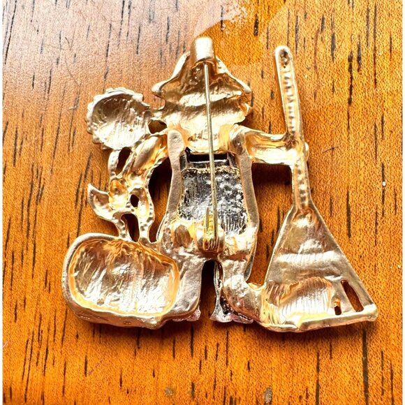 Scarecrow Brooch Pin New Fall Pumpkin Autumn Leaves Rake Sunflower Overa… - Picture 12 of 12